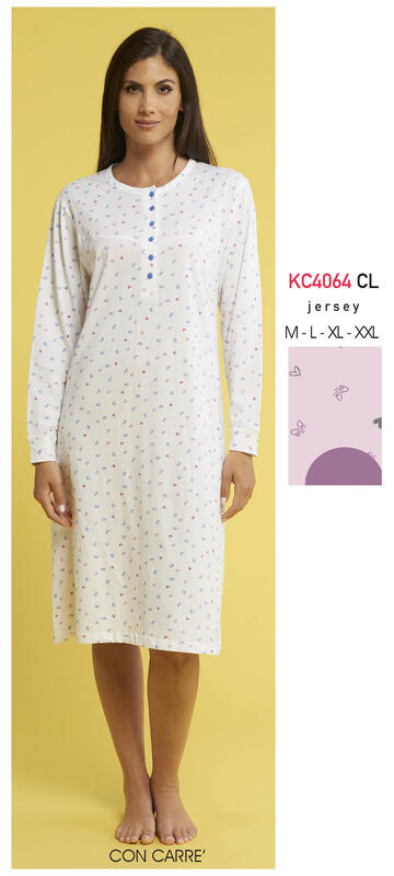 ART. KC4064 CL- canotta donna m/l cotone kc4064 cl - Fratelli Parenti